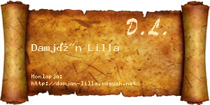 Damján Lilla névjegykártya